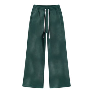 Pantalon de jogging large délavé à l'acide personnalisé pour marques de mode, coupe décontractée, tissu épais, faible MOQ, vente en gros - Product Image 3