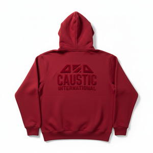 Custom 500GSM Garment Dyed Puff Print Hoodie Oversized Heavyweight Unisex Drop Shoulder Boxy Thick Pullover Sweatshirt OEM - Product Image 3