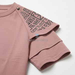 Camiseta Larga de Algodón 100% para Hombre, Estilo Urbano, Oversize, Manga Corta, Ajuste Relajado, Diseño en Capas, OEM ODM, Personalizable - Product Image 5