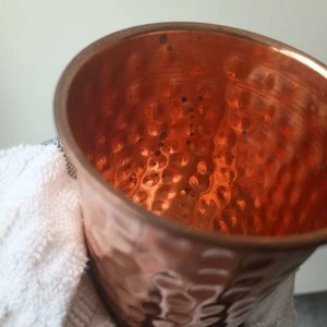 Hammered Design Copper Mug Classic <b>Drinkware</b> For Water Beer Moscow Mule Serving Ayurvedic Health Use Kitchen Bar And Decor Gift - Product Image 3