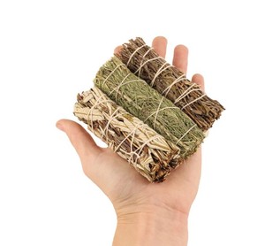 Natural White <b>Sage</b> Smudge Bundle Set Handmade Hand-Tied Aromatic Cleansing <b>Sticks</b> Meditation Yoga Home Ritual Spiritual Bohemian - Product Image 4