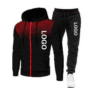 Chándal de hombre con cremallera, diseño de patchwork, lavado ácido, cómodo, de poliéster, para gimnasio, entrenamiento, jogging y running, corte regular. - Product Image 1