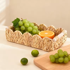 ตะกร้าสานจากผักตบชวาพร้อมหูหิ้ว สำหรับเก็บของในครัว คุณภาพสูง ปรับขนาดได้ ผลิตจากโรงงานในเวียดนาม - Product Image 5