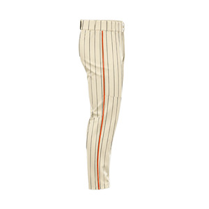 Pantalon de baseball pour homme, rayé, respirant, en polyester, coupe classique, avec logo brodé, vêtements pour toutes les saisons, pantalon uniforme de baseball - Product Image 4