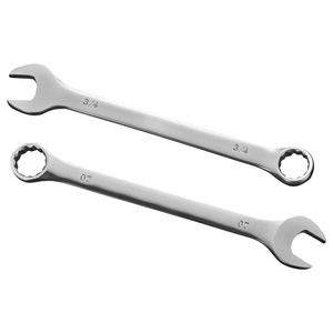 Set di chiavi a bussola a 12 punte SAE/metriche da 32 pezzi, chiavi combinate angolate a 15 gradi con estremità aperta, in rotolo - Product Image 1