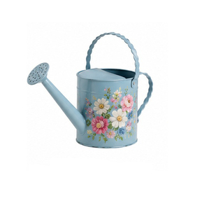 Arrosoir en métal avec peinture florale pour le jardinage, finition durable, capacité de 1,5 L - Product Image 2