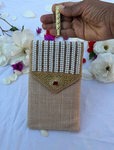Fundas para Teléfono con Cuentas Plateadas y Doradas, Pulimentadas, Hechas a Mano en India, Estilo Boho, Accesorios de Moda para Fiestas Nocturnas, Último Diseño - Product Image 3
