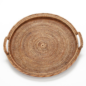 Plateau de service rond en rotin le plus vendu, OEM, avec assiettes pour la décoration de table, meilleur prix du Vietnam, vente en gros - Product Image 5
