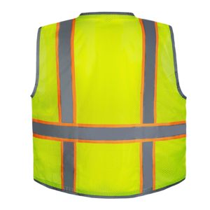 Gilet de sécurité réfléchissant sans manches unisexe avec logo personnalisé, vêtements de travail haute visibilité, uniformes, gilet de travail imperméable en polyester et coton - Product Image 6