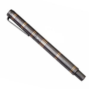 Bolígrafo de acero de Damasco con diseño de lujo para coleccionistas, ejecutivos y papelería. Bolígrafo personalizado de acero de Damasco. - Product Image 4