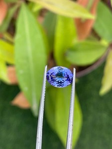 Tanzanita natural de corte ovalado, azul violeta, piedra preciosa suelta para anillo, colgante, fabricación de joyería fina - Product Image 5