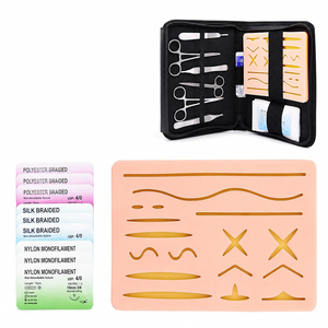 Kit d'entraînement à la suture avec coussin de plaies en silicone, instruments de formation chirurgicale pour étudiants en médecine, outils de traumatologie et de chirurgie plastique - Product Image 2