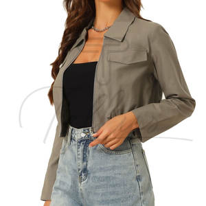 Vestes courtes pour femmes 2024, vente en gros, design personnalisé, haute qualité, sur mesure. - Product Image 4