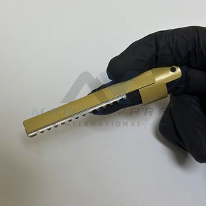 Cuchilla de Afeitar Profesional para Adelgazar el Cabello, de Acero Inoxidable Dorado de Primera Calidad, Antioxidante, con Hoja de un Solo Filo Reemplazable - Product Image 2
