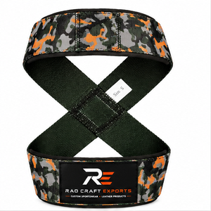 Correas de alta resistencia en forma de 8 diseñadas para mejorar la fuerza de agarre, reducir la fatiga de las manos y soportar ejercicios de levantamiento de pesas. - Product Image 1