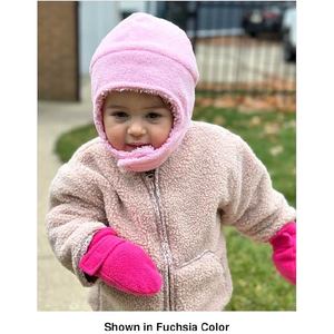 Mitaines d'hiver épaisses et chaudes pour bébé, doublées polaire Sherpa, mitaines anti-griffures pour nourrissons, gants de neige doux et confortables pour tout-petits avec sangle réglable - Product Image 4