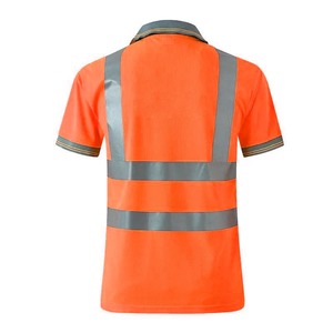 Chemises de sécurité, t-shirts de chantier haute visibilité, 100% coton, logo personnalisé imprimé, motif uni, manches longues ou courtes, vêtements de travail - Product Image 6