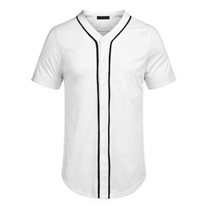 Ropa Deportiva Personalizable de Talla Grande para Béisbol/Sóftbol con Logotipo Frontal - 100% Poliéster, Cuello en V, Unisex, Disponible en Stock - Product Image 6