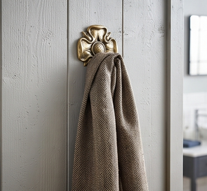 Antique Brass Flower Wall <b>Hook</b> Single <b>Hook</b> Decorative Metal <b>Hook</b> For Clothing Storage Organizer Minimalist Wall Accent - Product Image 5