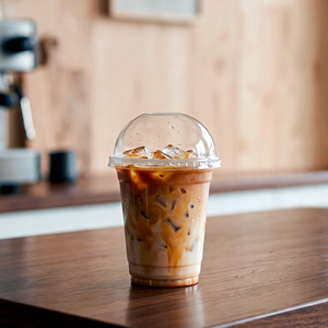 QUANG QUAN Disposable 16/22/24oz Clear PET Single Wall <b>Plastic</b> <b>Cups</b> 95mm Diameter Custom Made for Tea Coffee Beverages Party - Product Image 1