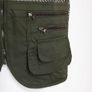 Gilet de pêche multifonctionnel en maille pour homme, détachable, imperméable, multi-poches, pour activités de plein air, vente en gros - Product Image 3