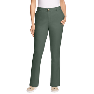 Pantalon chino femme grande taille, couleur unie, design confortable et tendance, coupe ajustée, idéal pour le bureau. - Product Image 1