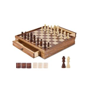 Tablero de Ajedrez de Madera Hecho a Mano de Estilo Vintage, Decoración para el Hogar y Accesorio de Decoración para Oficina - Product Image 1