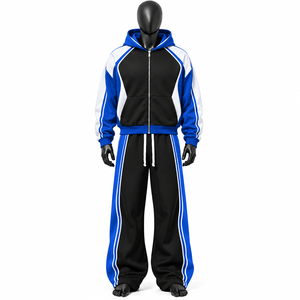 Nouveau style – Survêtements unisexes personnalisables avec logo – Ensemble sweat-shirt et pantalon de survêtement amples et oversize, vierges et unis, en promotion - Product Image 3