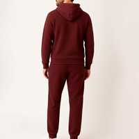 Nouvel ensemble de survêtement chaud d'hiver pour hommes, couleur unie, qualité supérieure, personnalisable