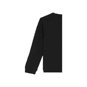 Sudadera de punto de algodón 100% para hombre, cuello redondo, forro polar, primavera, 240g, ecológica, transpirable, con estampado en relieve frontal, color liso. - Product Image 3