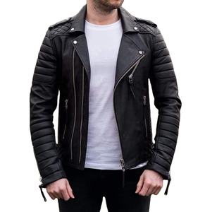 Blouson homme en cuir véritable de mouton, tendance, personnalisable, marron, pour moto et croiseur, nouveauté - Product Image 1