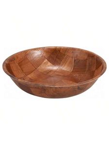 Tazón de Madera Hecho a Mano con Diseño Tradicional Chino, Tazón de Madera sin Recubrimiento para Servir Alimentos, Decorativo - Product Image 1