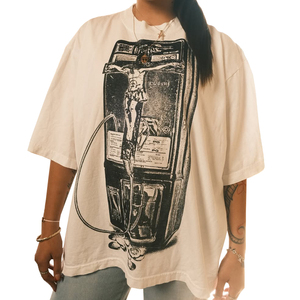 ผู้ผลิตเสื้อยืดคอตตอนทรงโอเวอร์ไซส์แบบครอป สตรีทแวร์ เนื้อผ้าหนา ล้างสีแบบแอซิดวอช พิมพ์ลายกราฟิก - Product Image 3