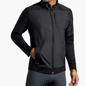 Men's Black Windproof Zipper <b>Jacket</b> Stand Collar Polyester Outerwear for Autumn Outdoor Use - Product Image 2