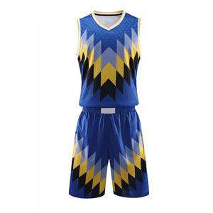 Ensembles d'uniformes de basketball unisexes personnalisés en gros, imprimés, professionnels, respirants et à séchage rapide - Product Image 1