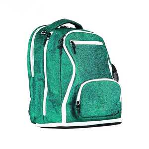 Sac à dos personnalisé durable, imperméable, tendance, brillant, pour équipe de cheerleading et de danse, avec patchs brodés, doublure en nylon, sac à dos solide - Product Image 5