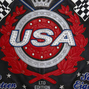 Chaqueta Varsity de Cuero para Hombre, Estilo Urbano, Invierno, Manga Larga, Reversible, Ecológica, Impermeable, Transpirable, OEM/ODM - Product Image 4