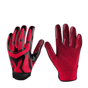 Gants de football américain personnalisés de haute qualité avec paume très adhérente et dos sublimé, vente en gros - Product Image 4