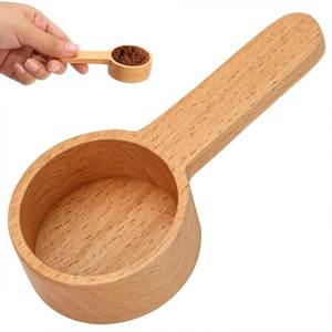 Wooden Eco-Friendly Classic Design Coffee Bath Salt & Sugar Scoop Kitchen <b>Measuring</b> <b>Spoon</b> with 10ml/20ml/30ml Capacity - Product Image 1