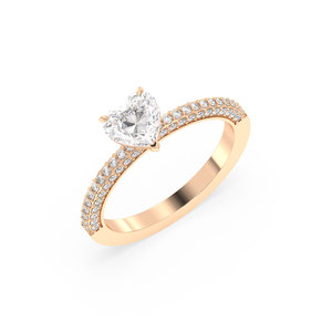 Anillo Solitario REYES Hip Hop de Oro Sólido de 14K con Diamante Cultivado en Laboratorio HPHT CVD para Mujer, Joyería de Lujo con Certificado IGI, Regalo de Boda - Product Image 1