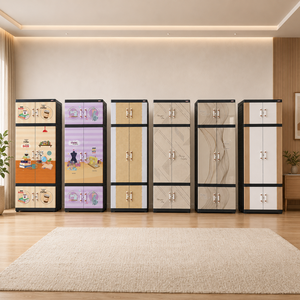 Armario de Plástico Naiba Fit Pro con Puertas Planas y Perchas para Ropa y Almacenamiento en el Dormitorio - Product Image 4