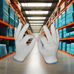 Top-rated Durable Naturel Blanc Coton Polyester Résistance Au Froid Protection Du Travail Gants De Sécurité Au Travail 12 Paires Polybag Sans Couture - Product Image 4