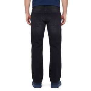 Jeans Negros Rectos Personalizados para Hombre, 100% Algodón, Lavado Oscuro, Corte Regular, Cintura Media, Pantalones Vaqueros Casuales para Uso Diario - Product Image 3