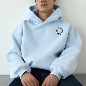 Sweat à capuche unisexe en coton épais de haute qualité 500 GSM, coupe ample, personnalisable avec logo, en molleton bouclette pour homme - Product Image 1