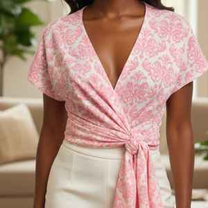 Chal Damasco Rosa y Blanco para Mujer, Suave, Ligero, Elegante, con Estampado Floral, Bufanda de Moda para Fiestas y Eventos Nocturnos, Regalo - Product Image 5