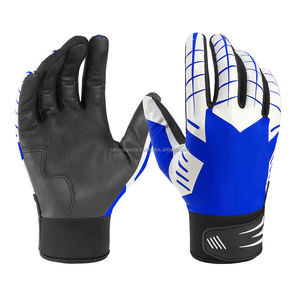 Gants de frappe en cuir de qualité supérieure avec logos personnalisés pour le baseball et le softball, antidérapants, à doigts entiers, avec sangle de poignet réglable - Product Image 5