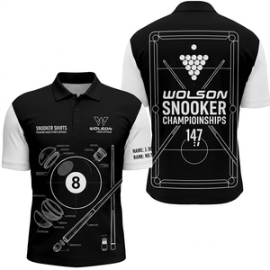 Camiseta Deportiva de Snooker de Manga Corta, Transpirable y Elástica para Entrenamiento y Torneos de Billar - Product Image 1