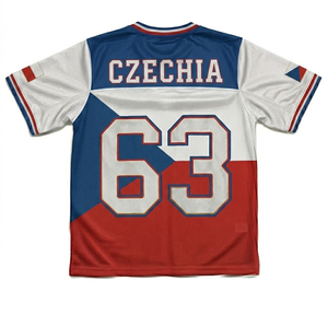 New Basketball Jersey V-Neck Short Sleeve Sublimated Flag Print Adult Unisex Breathable <b>Mesh</b> Sport Apparel - Product Image 3