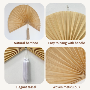 Handcrafted Bamboo <b>Wall</b> Fan <b>Wall</b> <b>Decor</b> for Housewarming Gifts, Boho Home Decoration and Bedroom Accent By King Craft Viet - Product Image 3