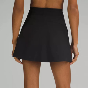 Minifalda Plisada de Cintura Alta para Mujer, Color Sólido, Transpirable, Estilo Deportivo Casual, para Todas las Temporadas, 100% Poliéster, Cintura Elástica - Product Image 5